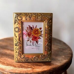 Nicole Miller Ornate Gold Floral Frame for 4x6” photo